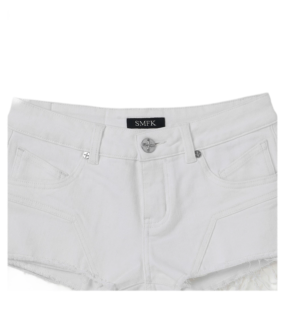 Wild Phantom Ultra Low-Rise Denim Shorts