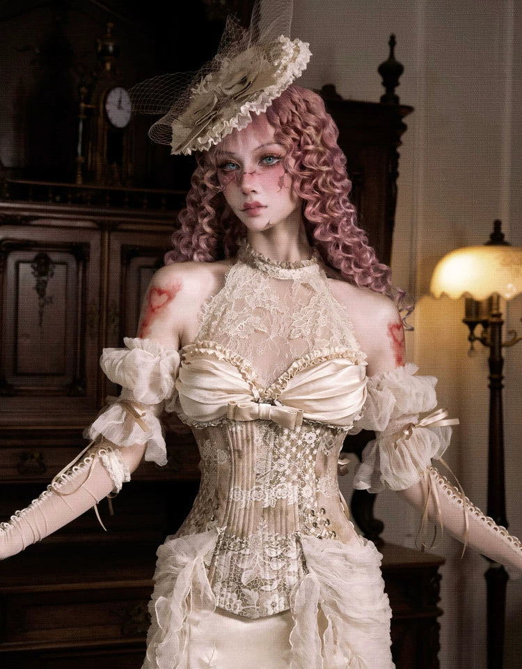 Rococo Fishbone Lace Bustier