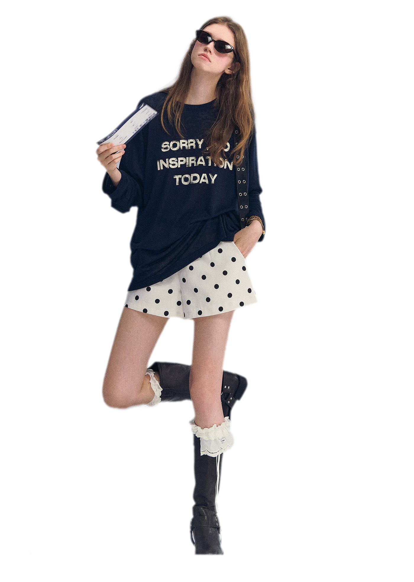 Lyocell Print Long Sleeve Top