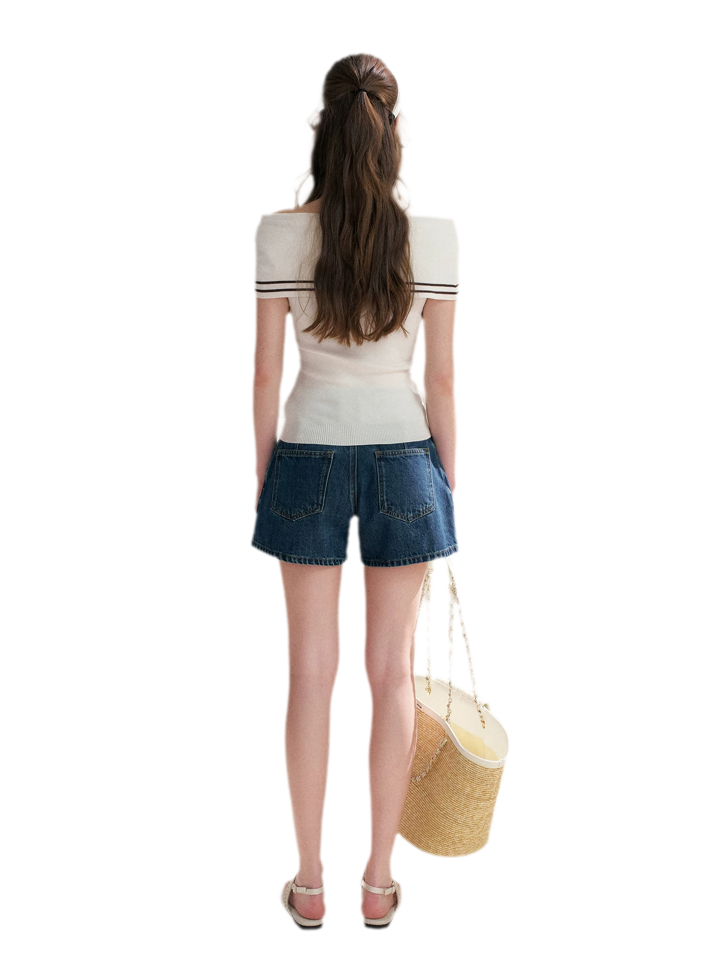 V-Neck Tie Knit Top