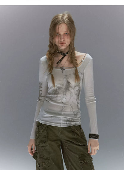 Sheer Lace Slim Top