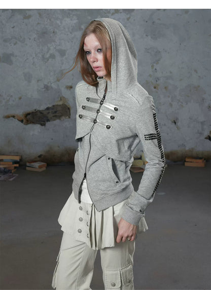 Metal Toggle Hooded Sweatshirt