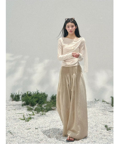 Mesh Drape Rhinestone Top | Final Sale