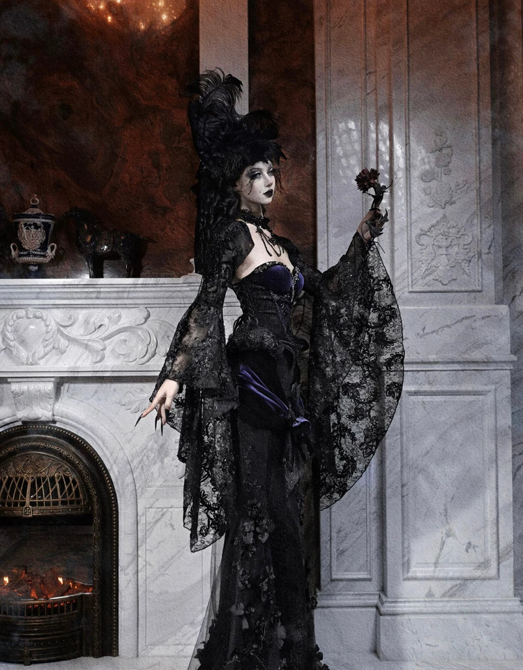 Rhinestone Velvet Gothic Corset