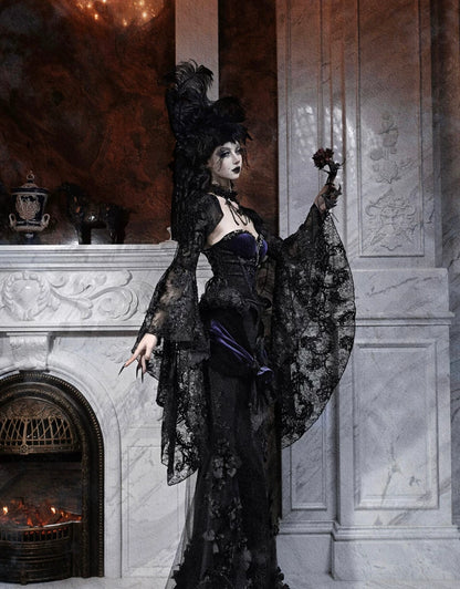 Rhinestone Velvet Gothic Corset