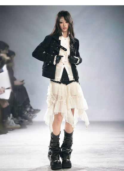 Detachable Washed Short Jacket
