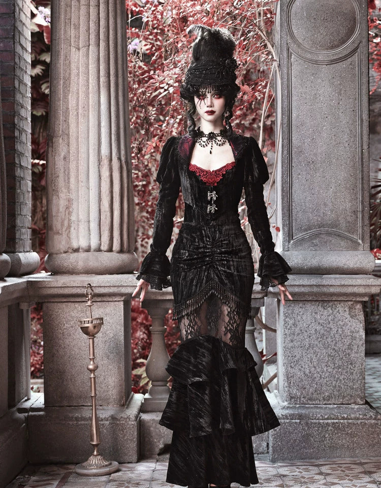 Velvet Gothic Fitted Jacket