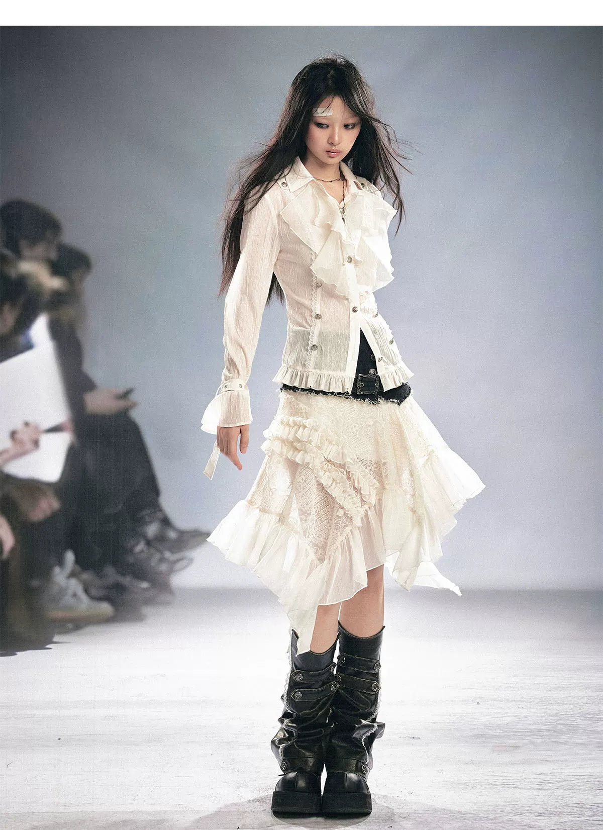 Gothic Ruffled Chiffon Shirt