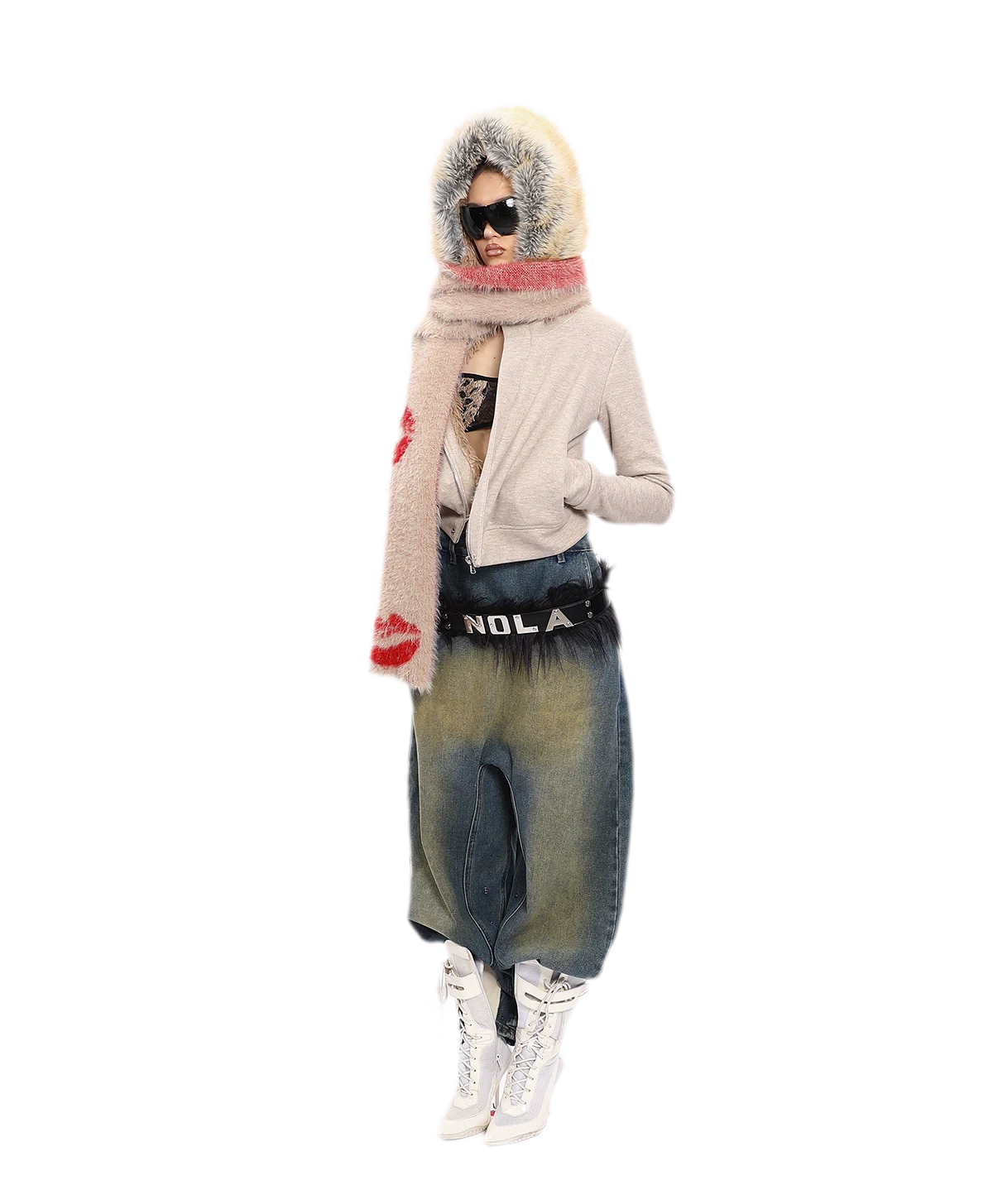 Hooded Plush Zip Set