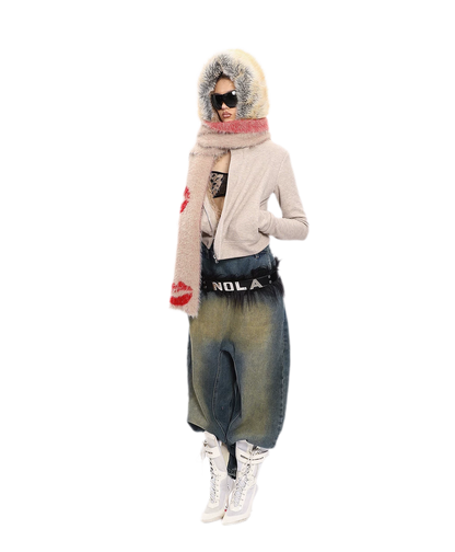 Hooded Plush Zip Set
