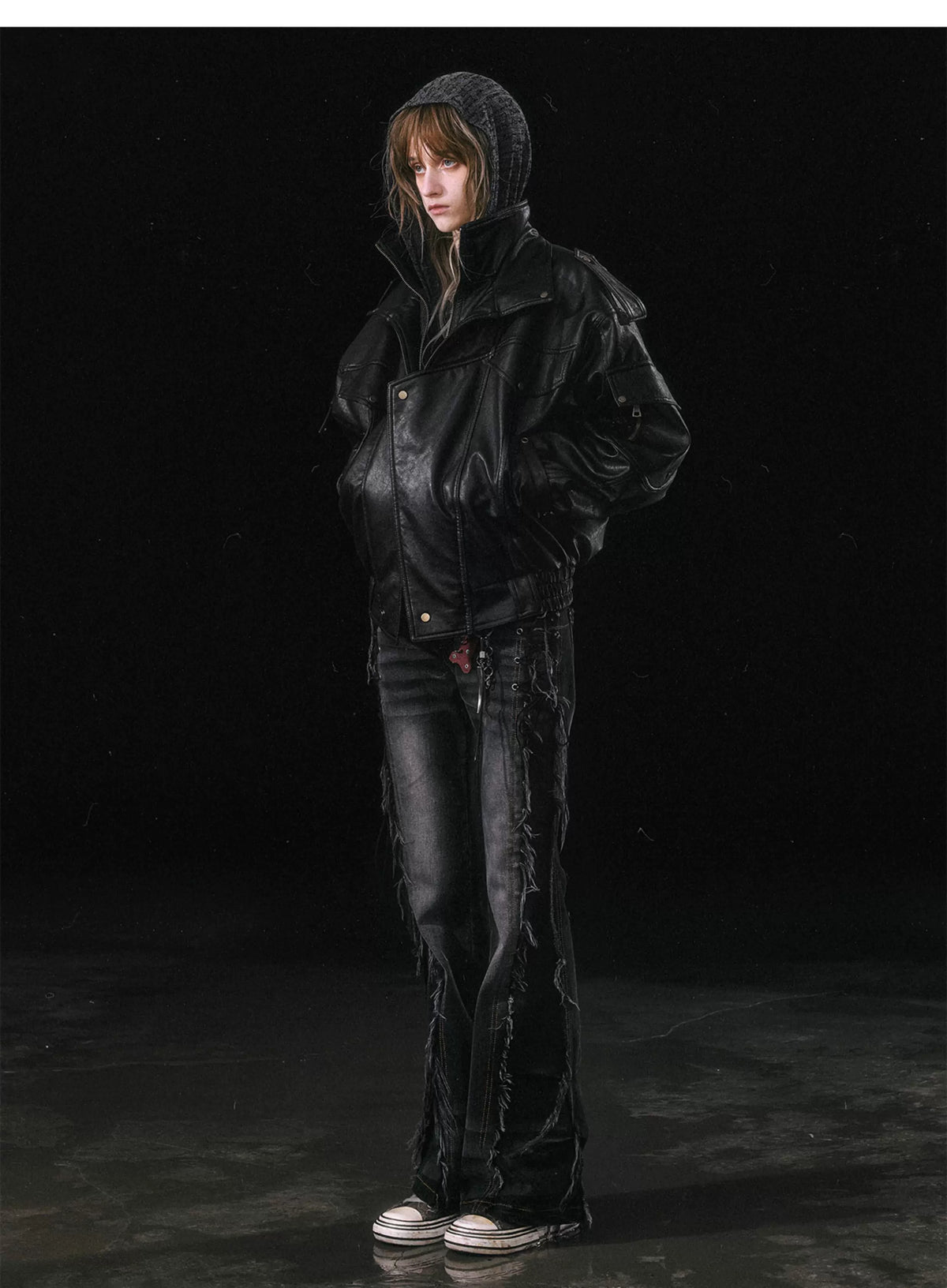 Detachable Fur Collar Flight Jacket