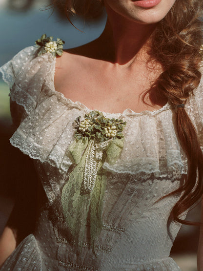 French Lace Princess Midi Dress