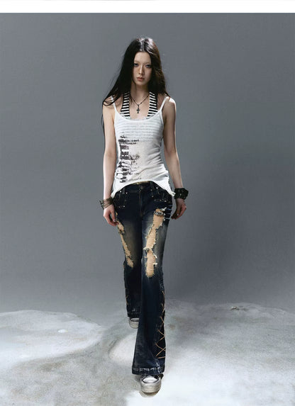 Dual Wear Print Halter Cami