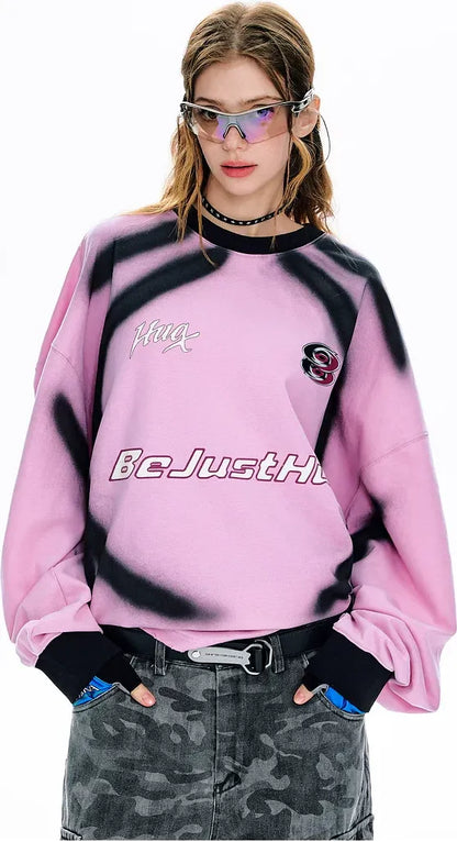 Brushed Racing Graphic Long-Sleeve T-Shirt