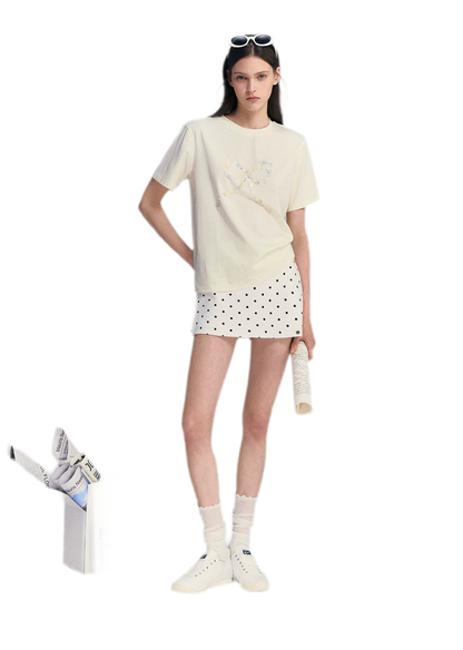 Hand-Sewn Bow T-Shirt