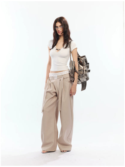 Floral Print Loose Wide Leg Pants