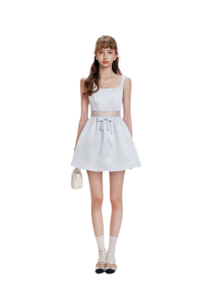 Lace Waist Satin Dress