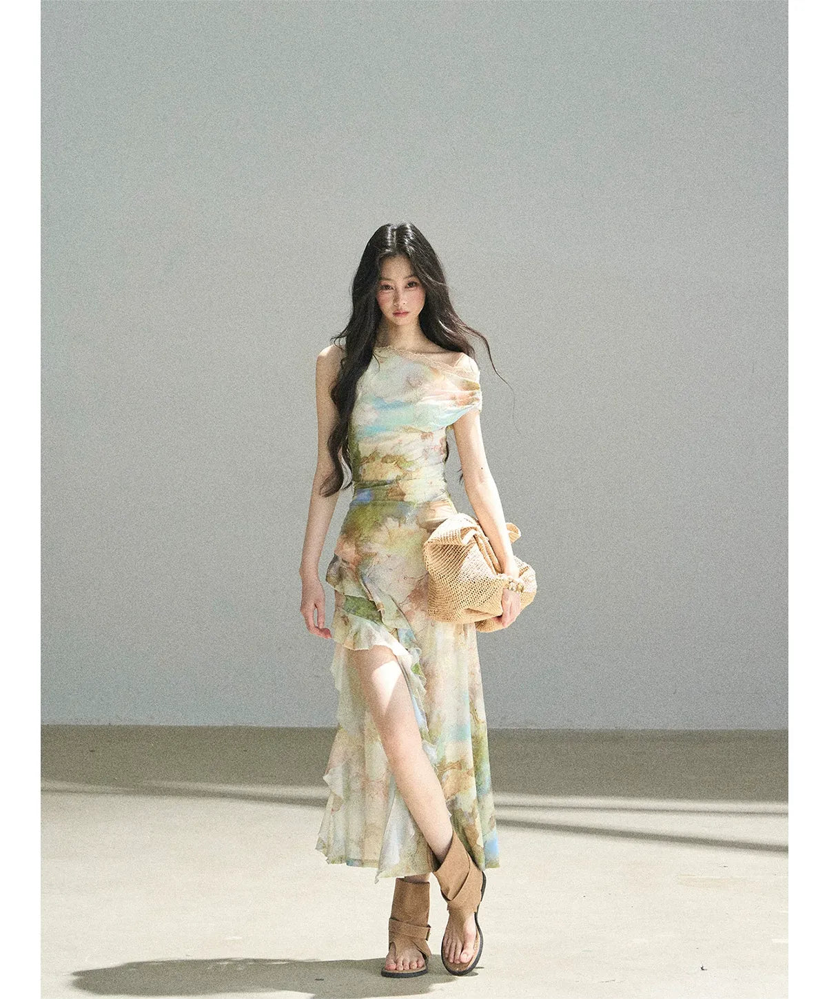 Floral Off-Shoulder Maxi Dress