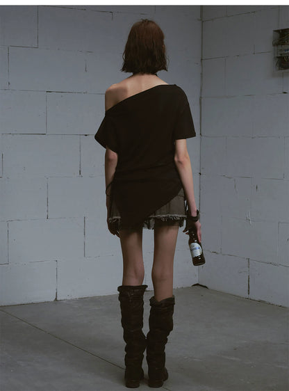 Distressed Punk Shoulder Tee