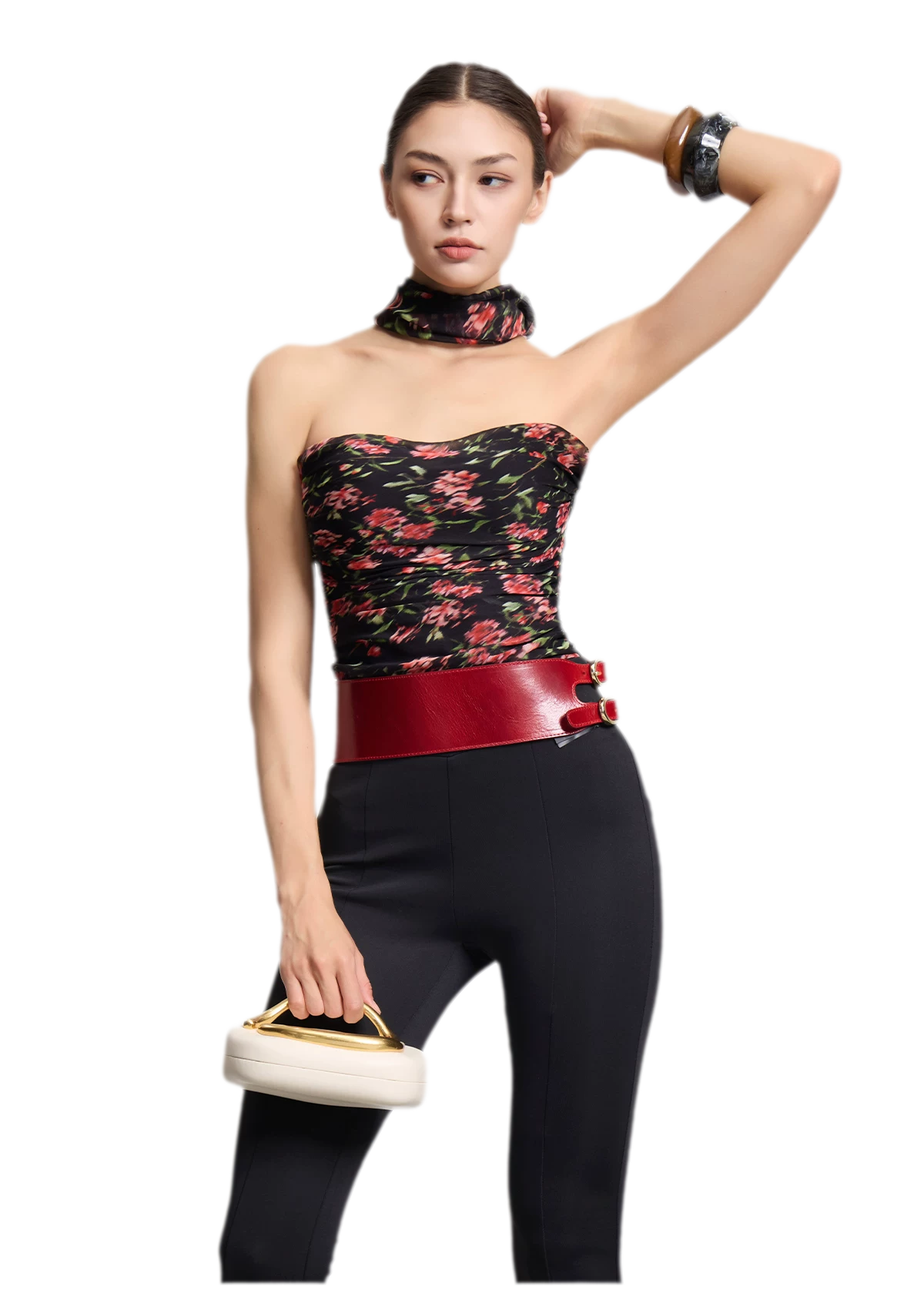 Ruched Strapless Bustier Top
