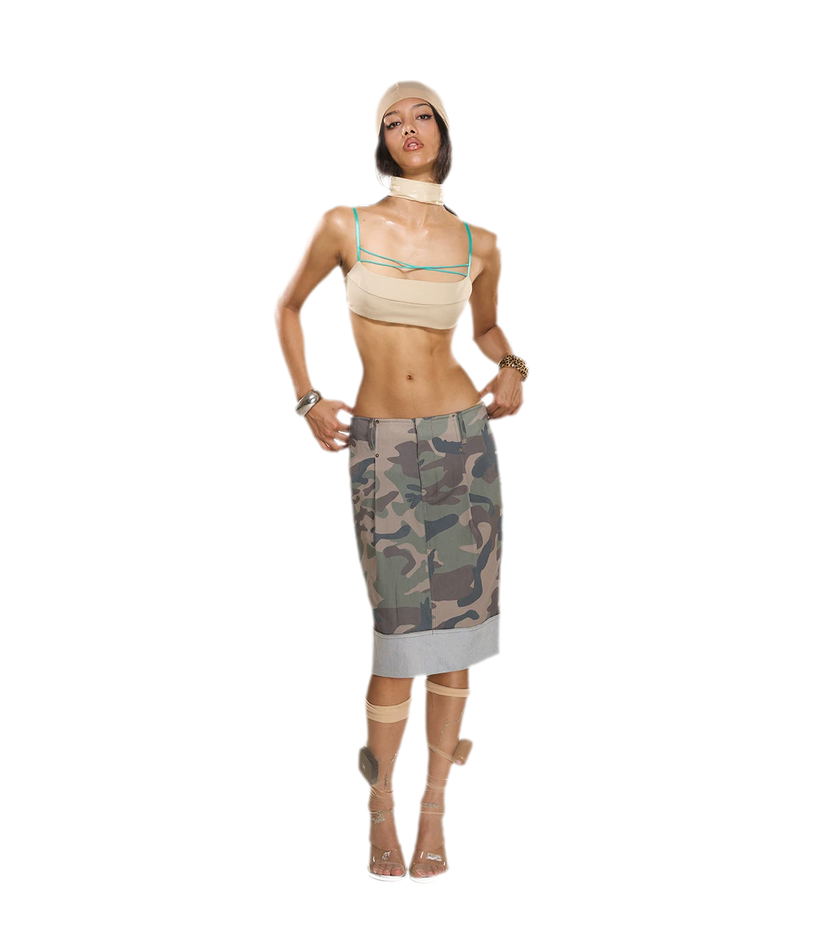 Textured Cutout Halter Camisole