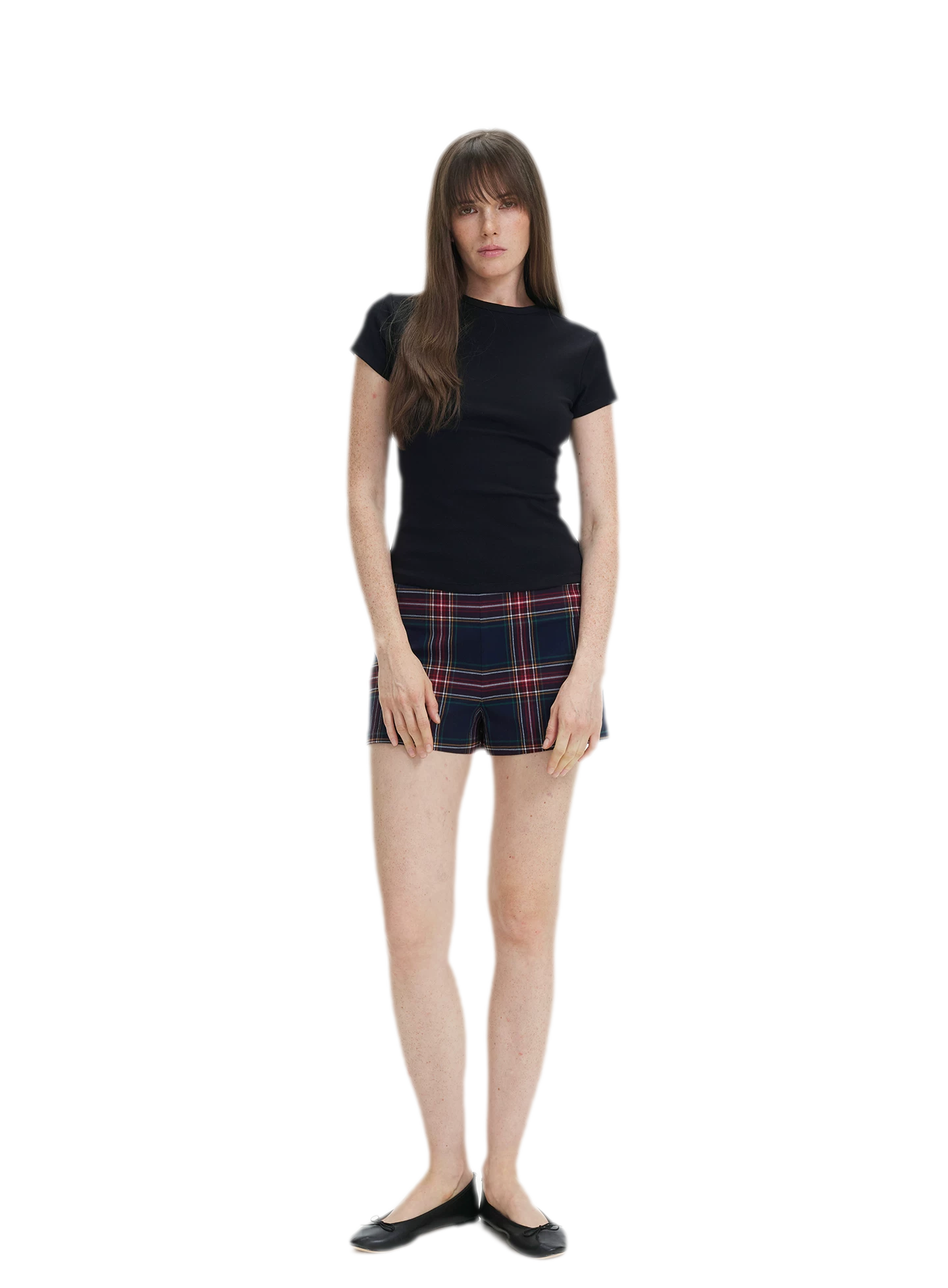 Vintage Plaid Low-Rise Bottoms