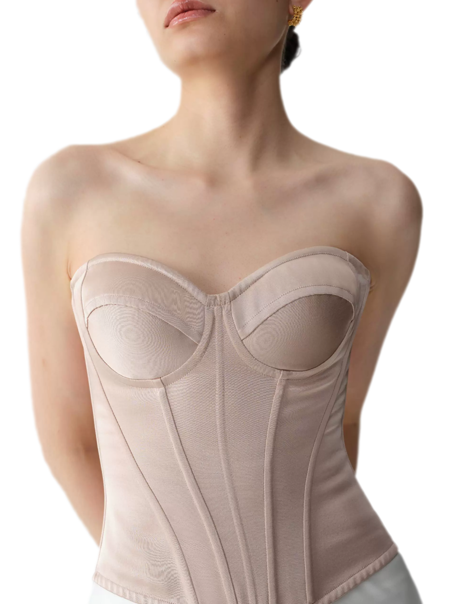 Velvet Bow Satin Corset