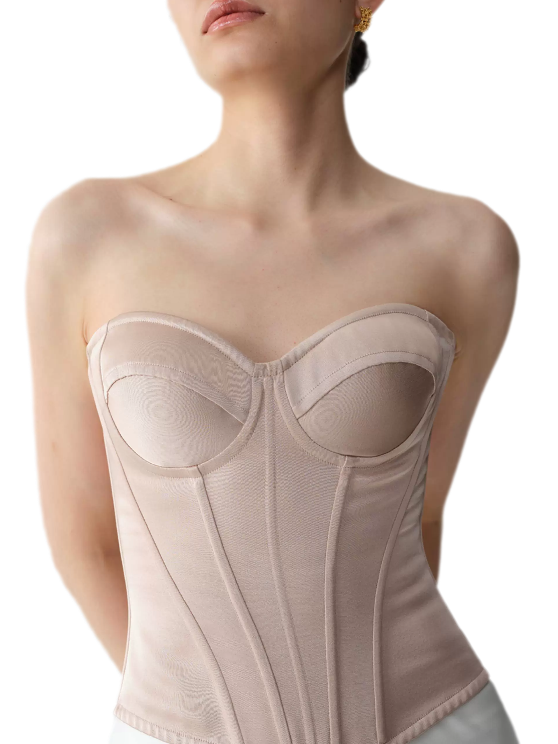 Velvet Bow Satin Corset
