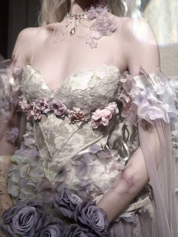 Iridescent Fishbone Corset Top