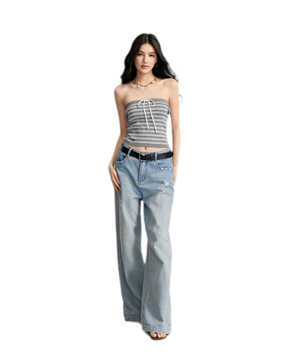 Striped Knit Bustier