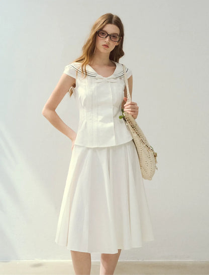 Sailor Collar Skirt Set