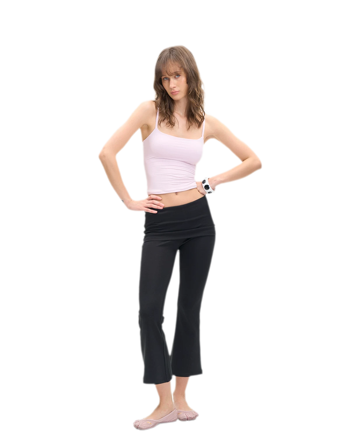 Capri Foldover Flare Pants