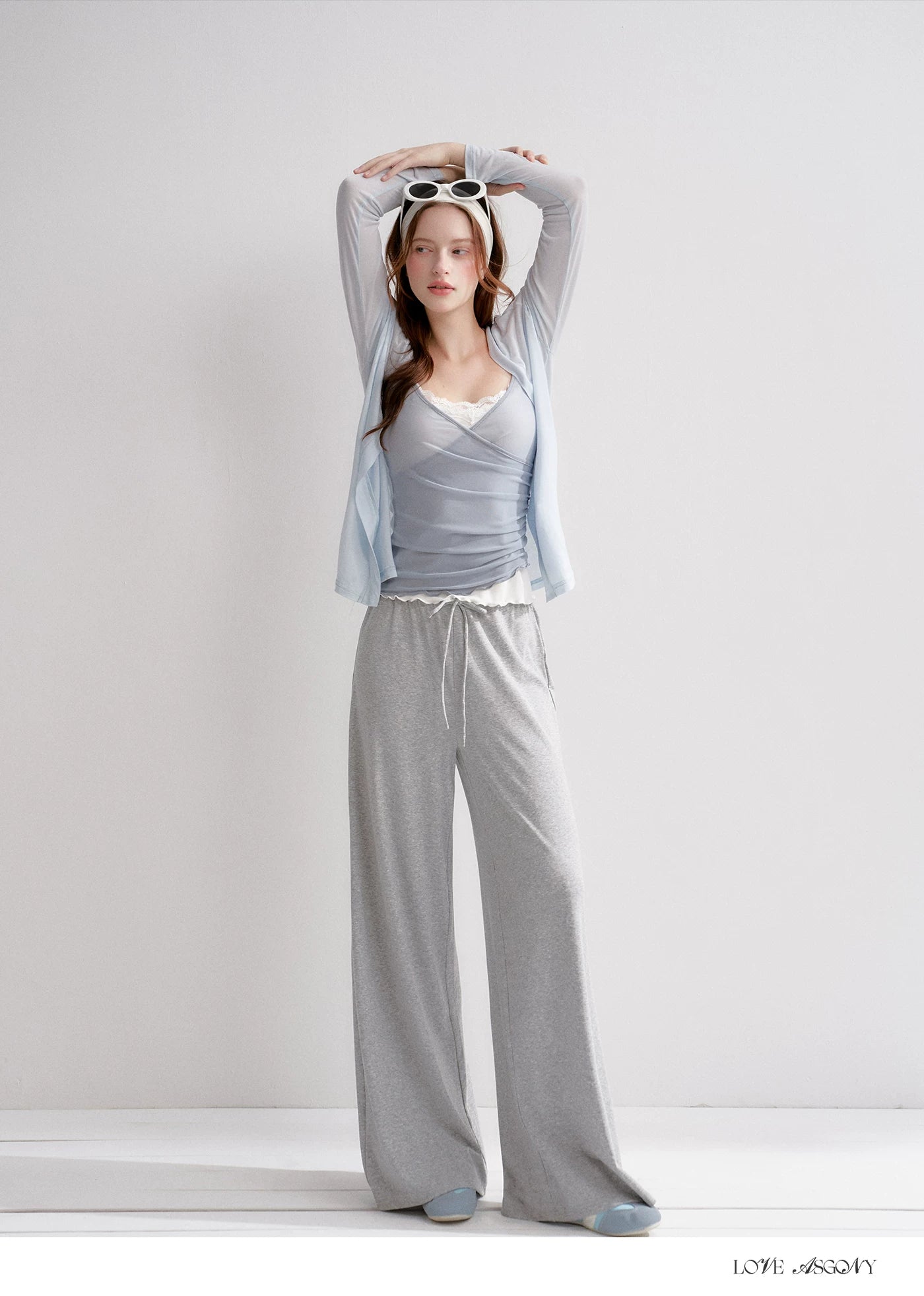Lyrical Lace Spliced Cross Mesh Camisole Top