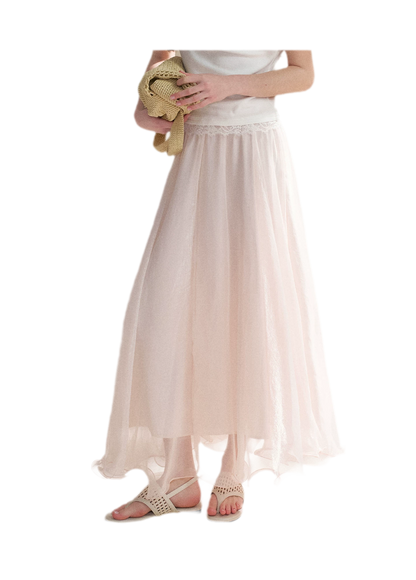 Sakura and Spring Stream A-Line Skirt