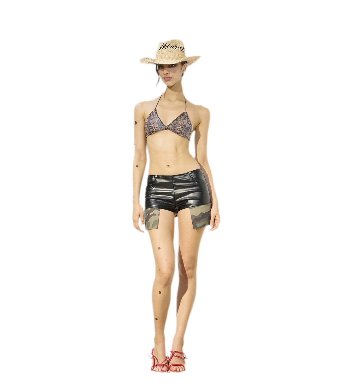 Matte PU Pocket Shorts