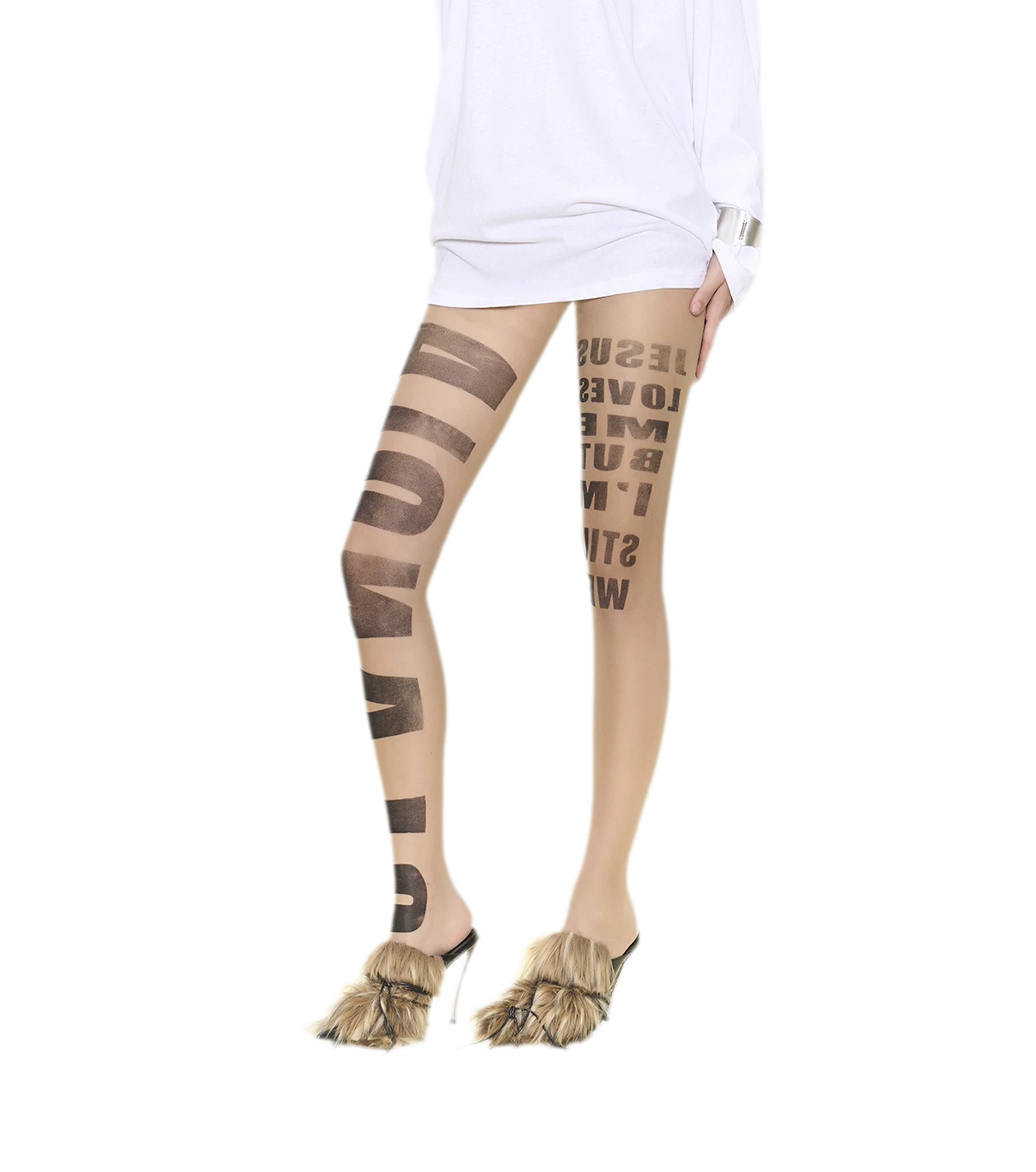 Sheer Letter Tights
