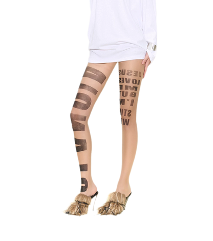 Sheer Letter Tights