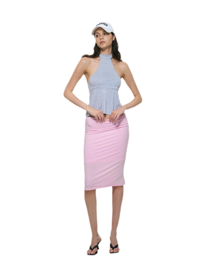 Modal Peplum Halter Top