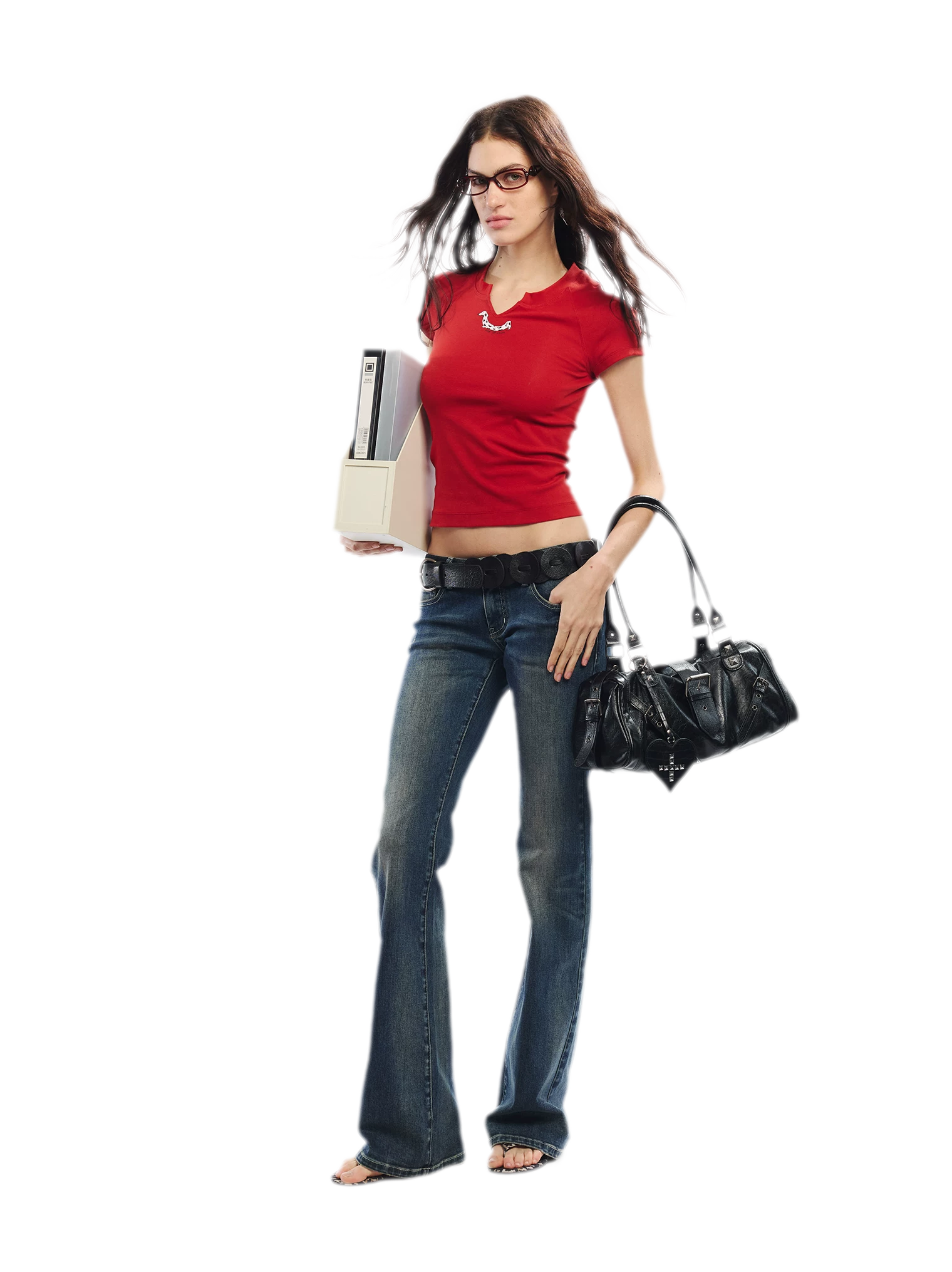 Summer V-neck Slim Fit T-shirt
