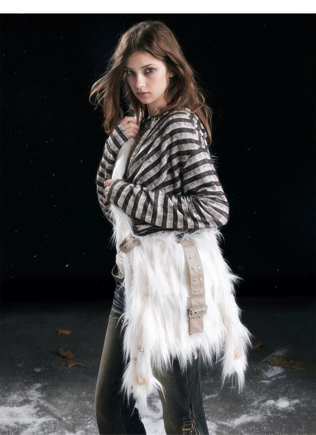 Furry Bunny Ear Crossbody Bag