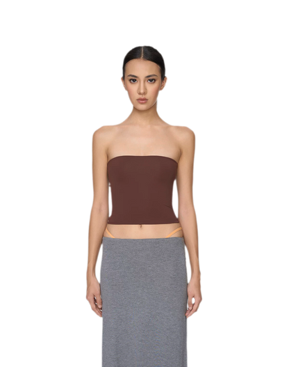 Imported Brushed Bustier Top