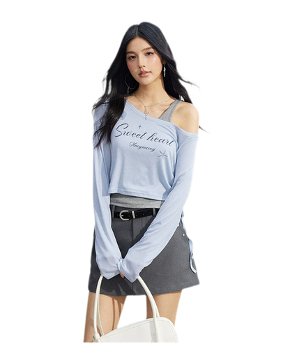 Layered One-Shoulder Top