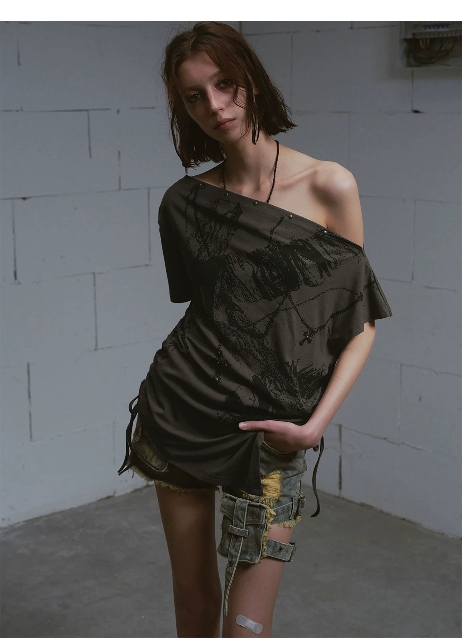 Distressed Punk Shoulder Tee