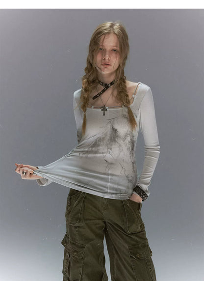 Sheer Lace Slim Top