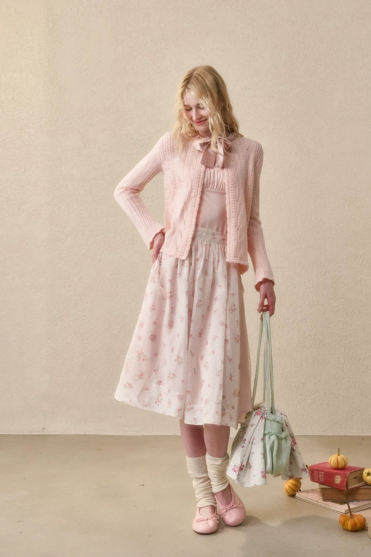 Soft Wool Ribbon Cardigan