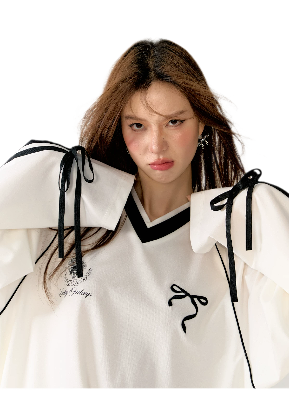 Blokette Jersey V-Neck Set