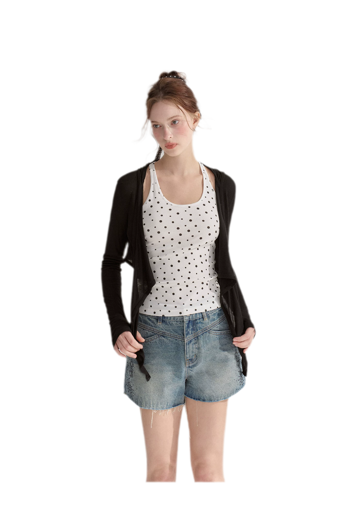 Tie Front Shrug Tank