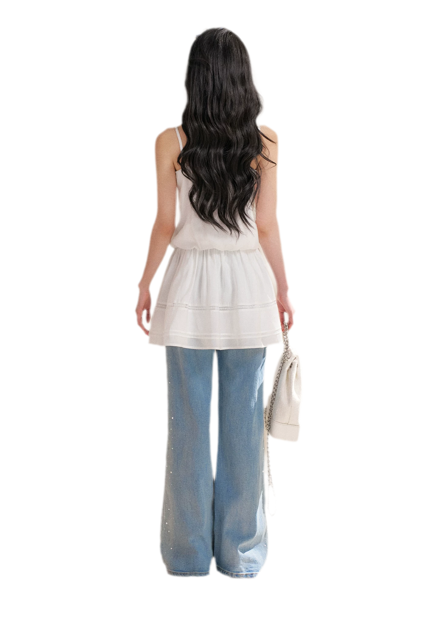 Soft Tencel Lace Dress &amp; Cardigan Set