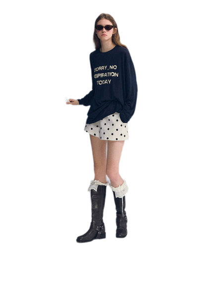 Lyocell Print Long Sleeve Top