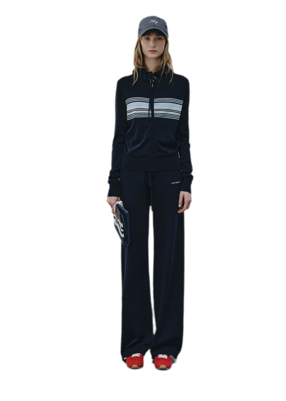 Striped Hooded Three-Piece Set